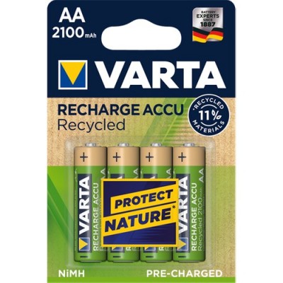 Varta Recharge Accu Recycled Aa 2100 mAh Şarjlı Kalem Pil 4'lü