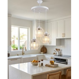 Kumru 3'lü Avize Beyaz