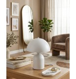 Ruby Mantar Tasarım Beyaz Abajur 25 cm