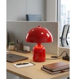 Ruby Mantar Tasarım Kırmızı Abajur 25 cm