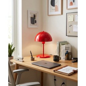 Solo Mantar Tasarım Kırmızı Abajur 25 cm