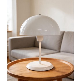 Solo Mantar Tasarım Beyaz Abajur 25 cm