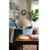 Solo Mantar Tasarım Krem Abajur 25 cm